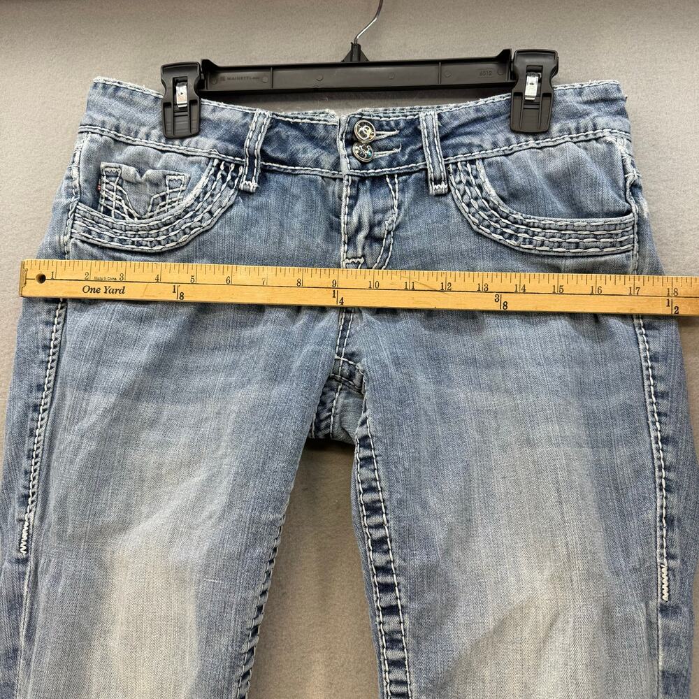 Vigoss Jeans Women's 3/4x33 Light Blue Chelsea Slim Boot Cut Western Preppy - Picture 12 of 15